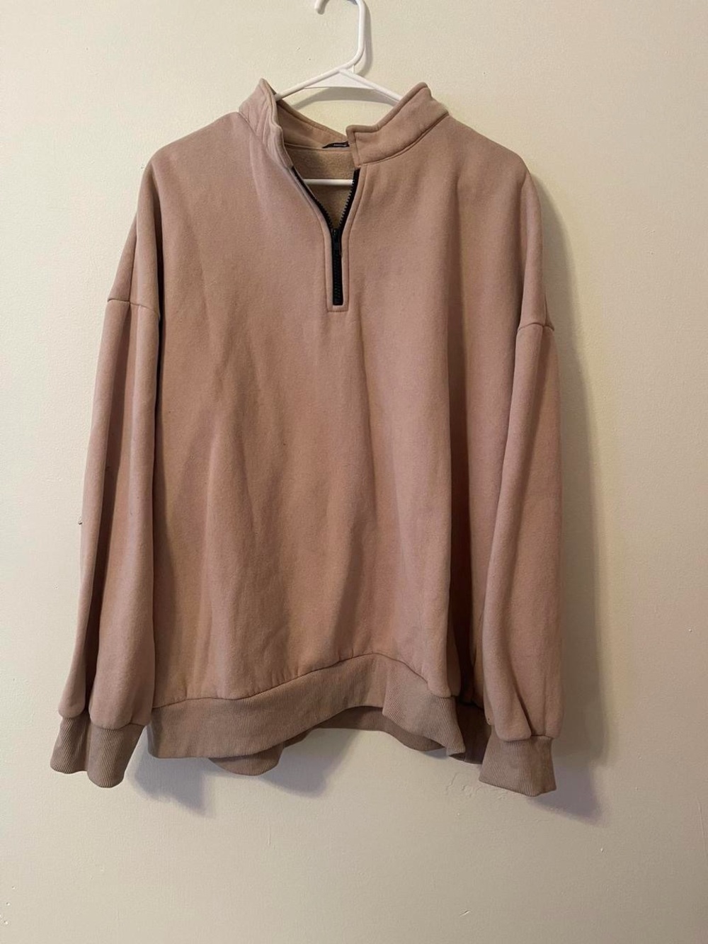 Men's Half-Zip Pullover Sweatshirt - Taupe
